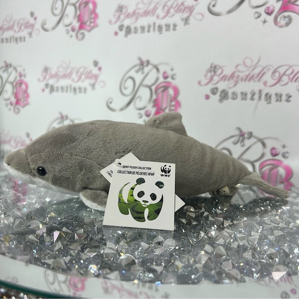WWF Gray Plush Dolphin Toy brand new with tags plush stuffed Toy animal grey